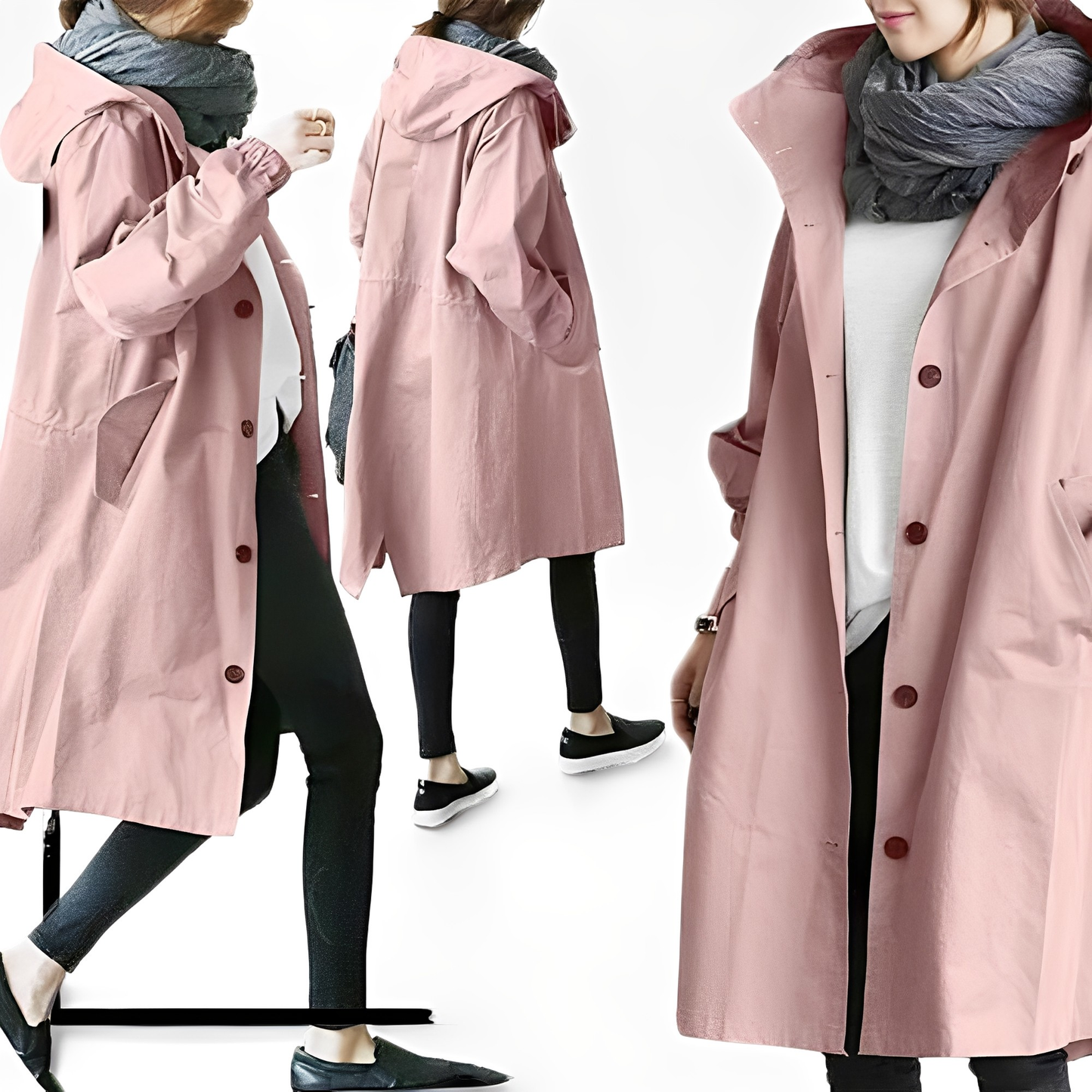 Giselle - Damen-Regenjacke mit Kapuze, wasserdicht