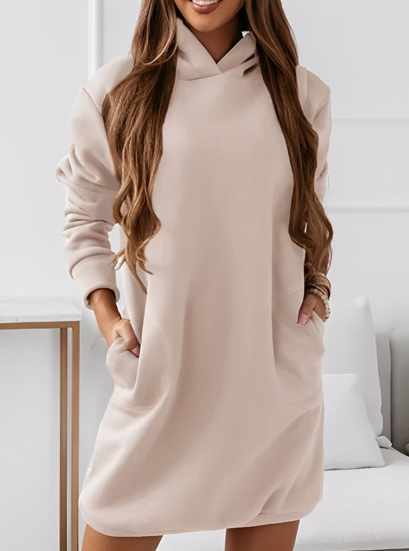 Michaela - Elegantes, kurzes Damenkleid mit Kapuze