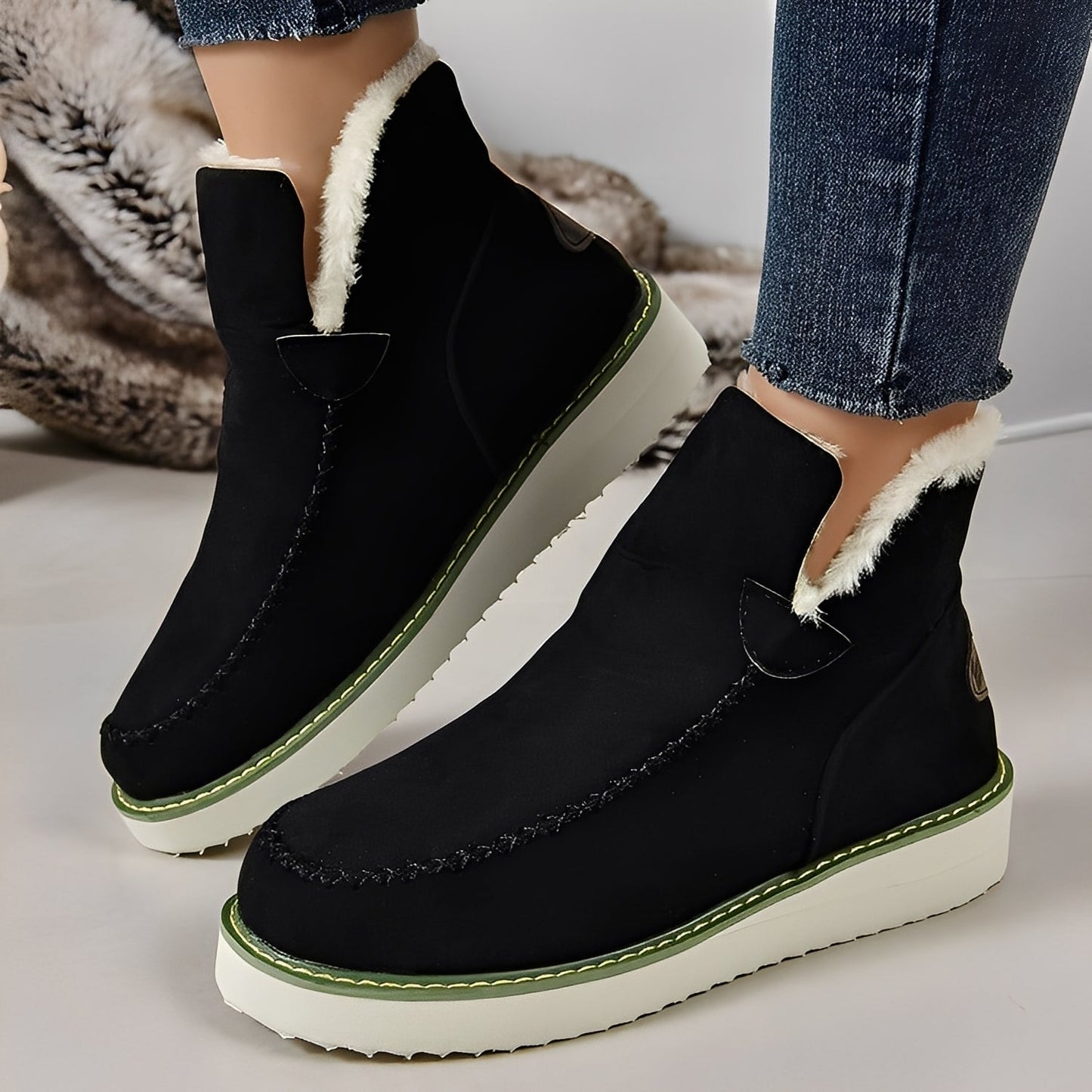 Ashlee - Warme Winterstiefel für Damen mit Keilabsatz