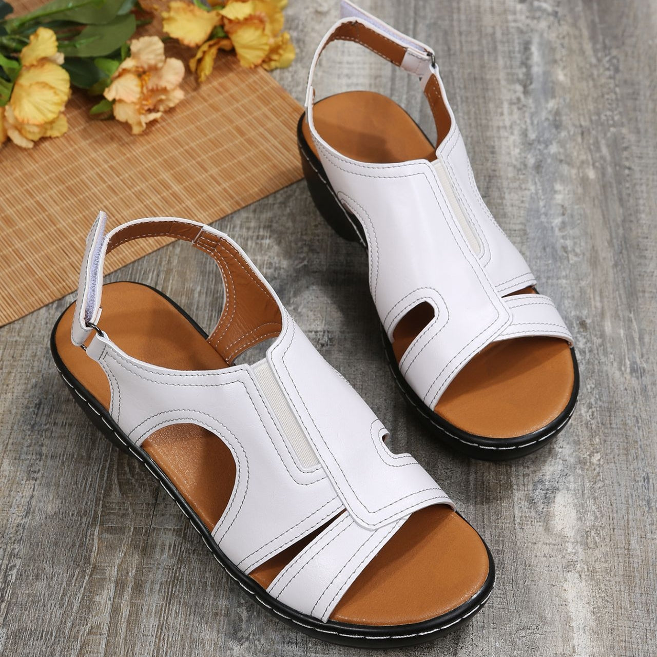 Duana - Bequeme Damen-Sandalen mit Luftpolster-Absatz