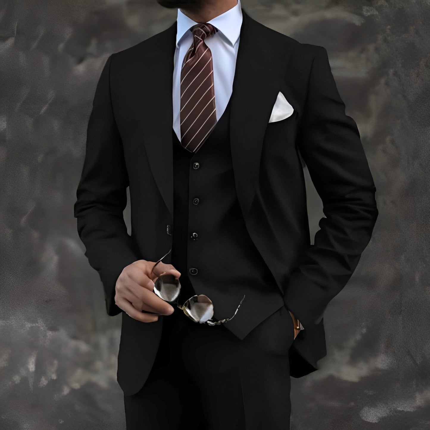 Cordell - Elegant geschnittener, formeller Herren-Dreiteiler