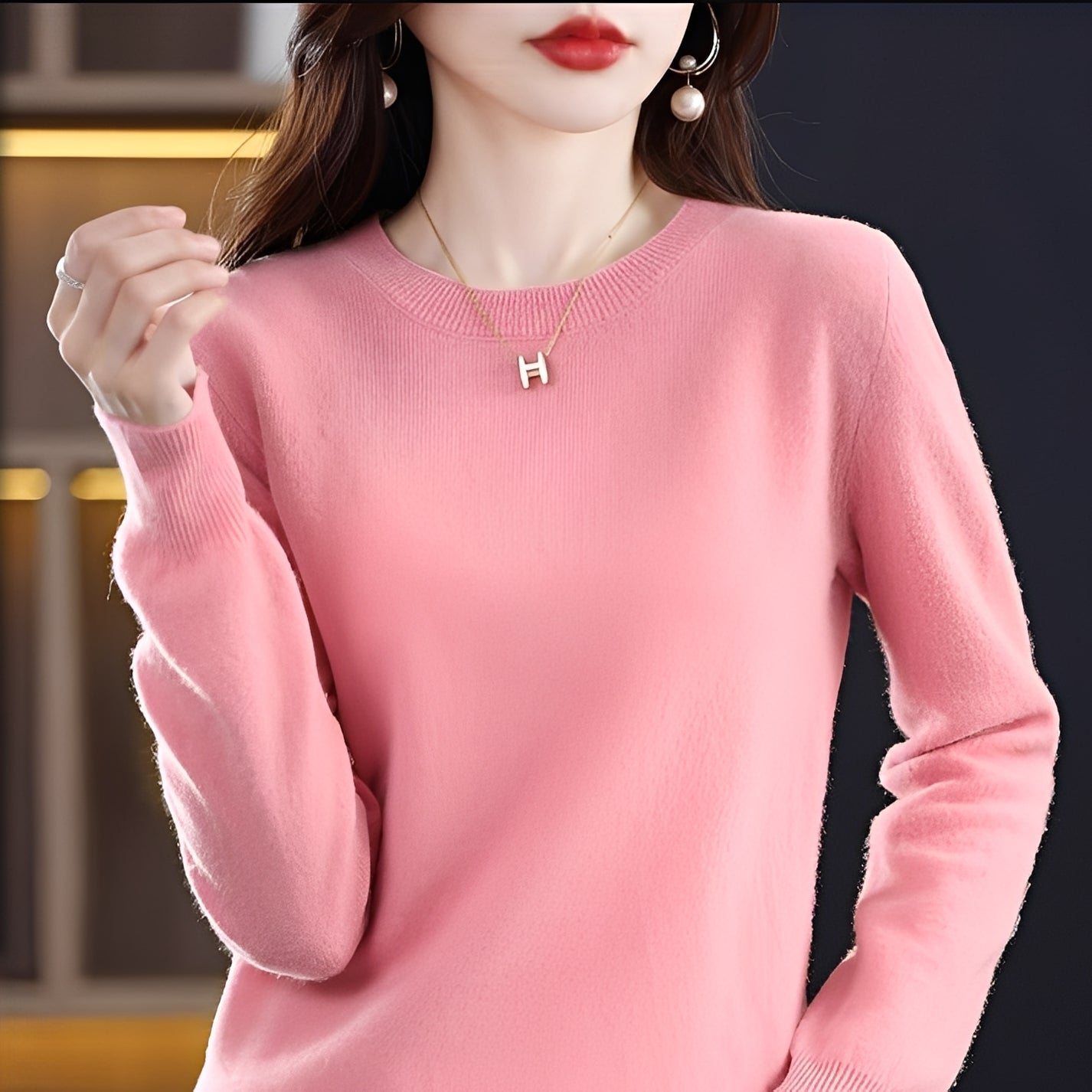 Julia - Modischer, eng geschnittener Damen-Pullover aus Wolle