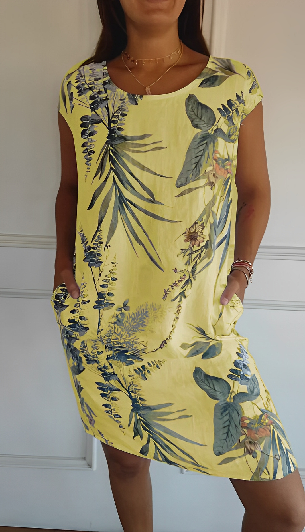Tatiana - Leichtes Leinenkleid mit Print für den Sommer