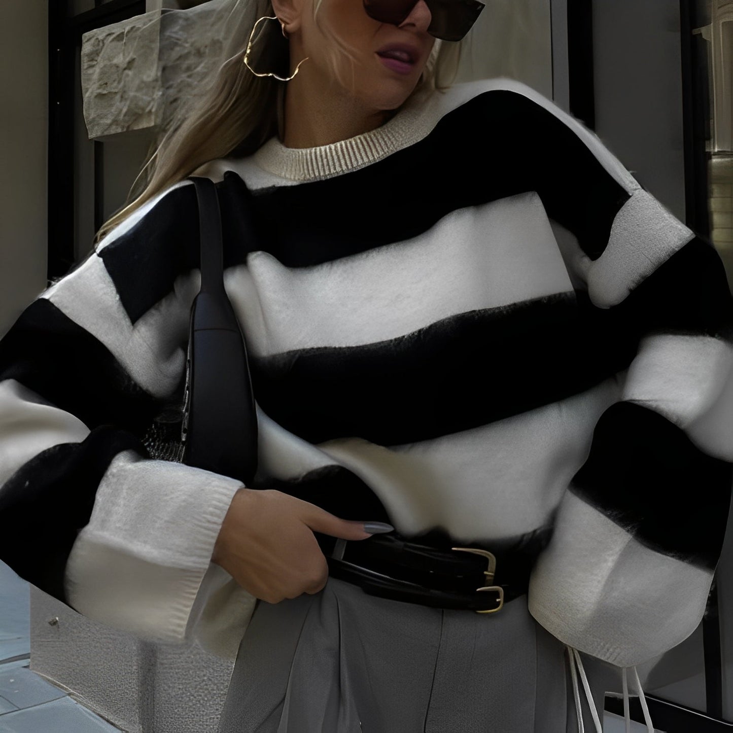 Shanelle - Klassischer Damenpullover mit rundem Ausschnitt