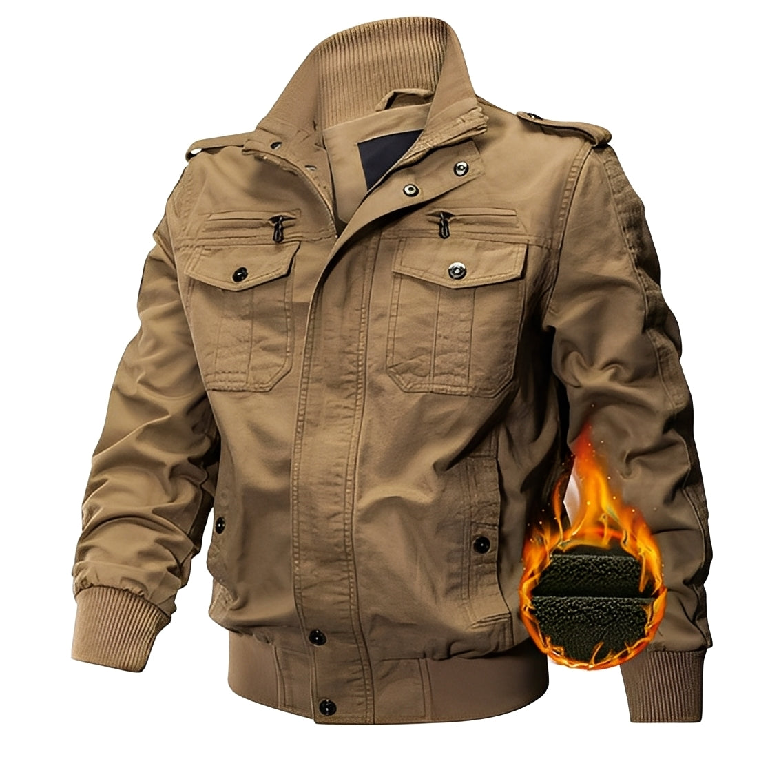 Gary - Coole Herren-Fleecejacke mit Taschen