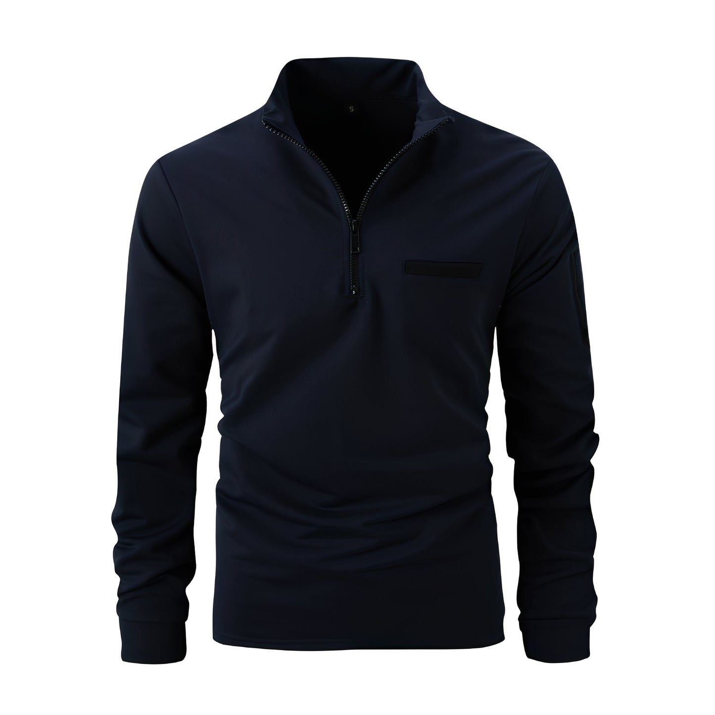 Lucian - Herren-Shirt mit Zipper und Tasche für Alltag