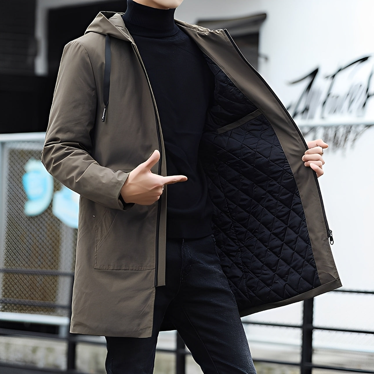 Lucas - Bequeme, dicke, wasserdichte Herrenjacke mit Kapuze