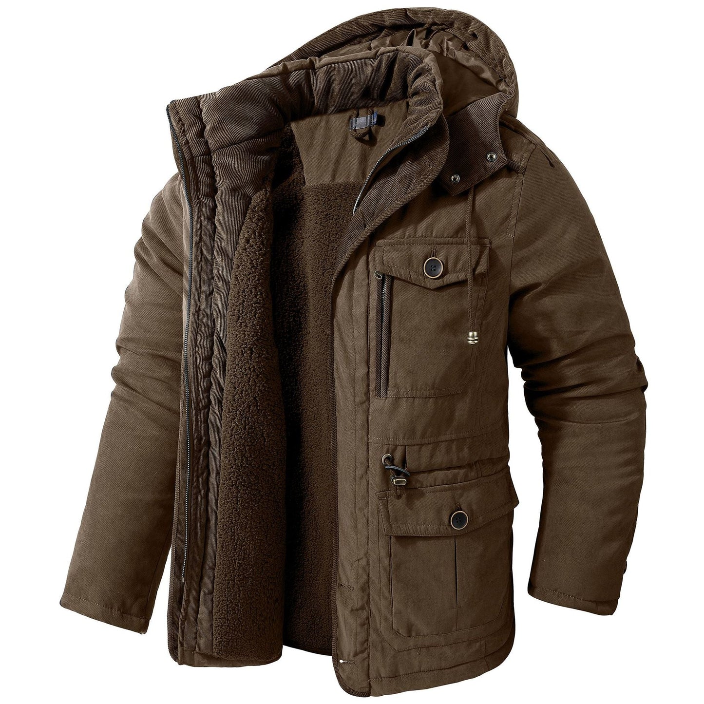 Daren - Kuschelige Herrenjacke mit Kapuze