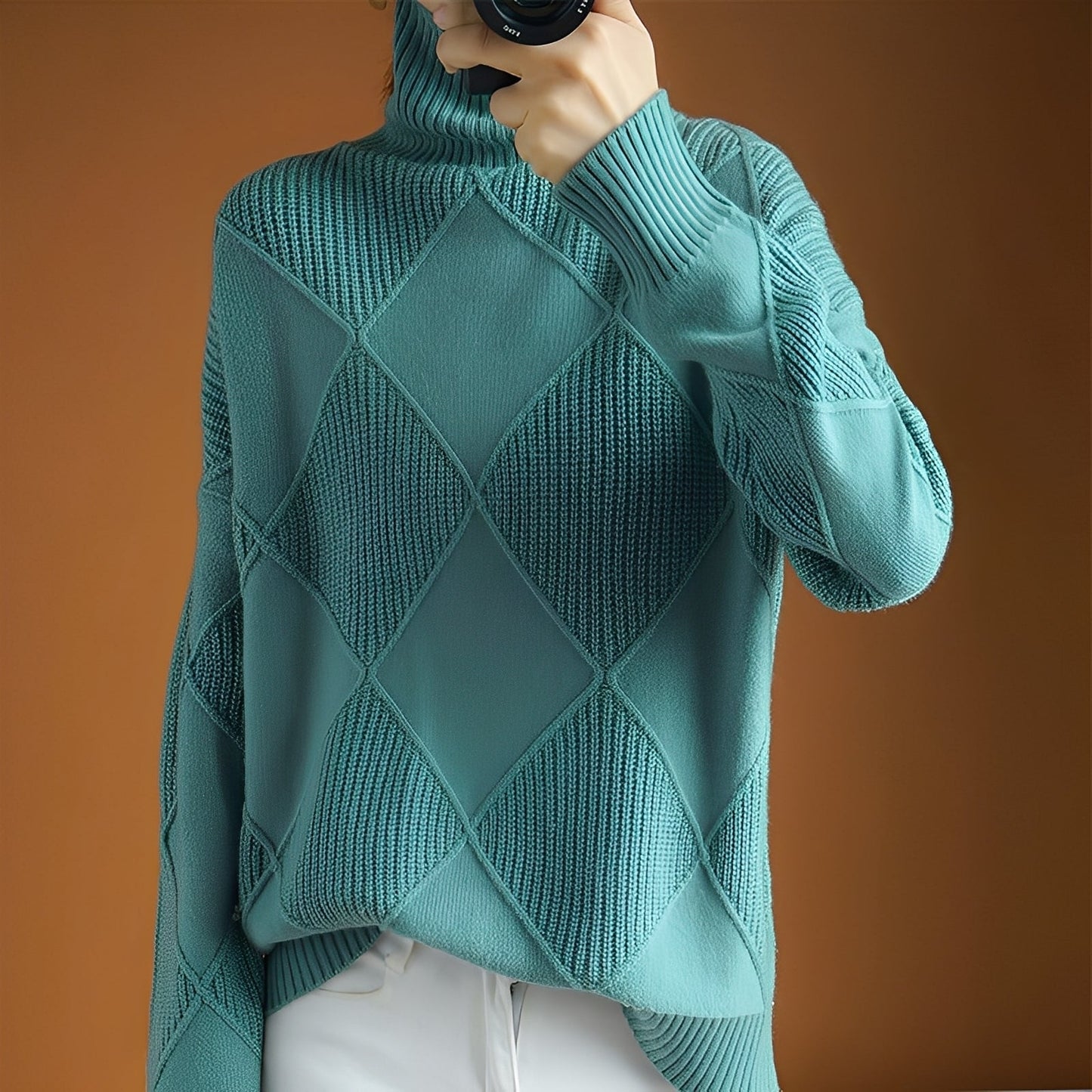 Lyndsea - Bequemer Rollkragenpullover für Damen