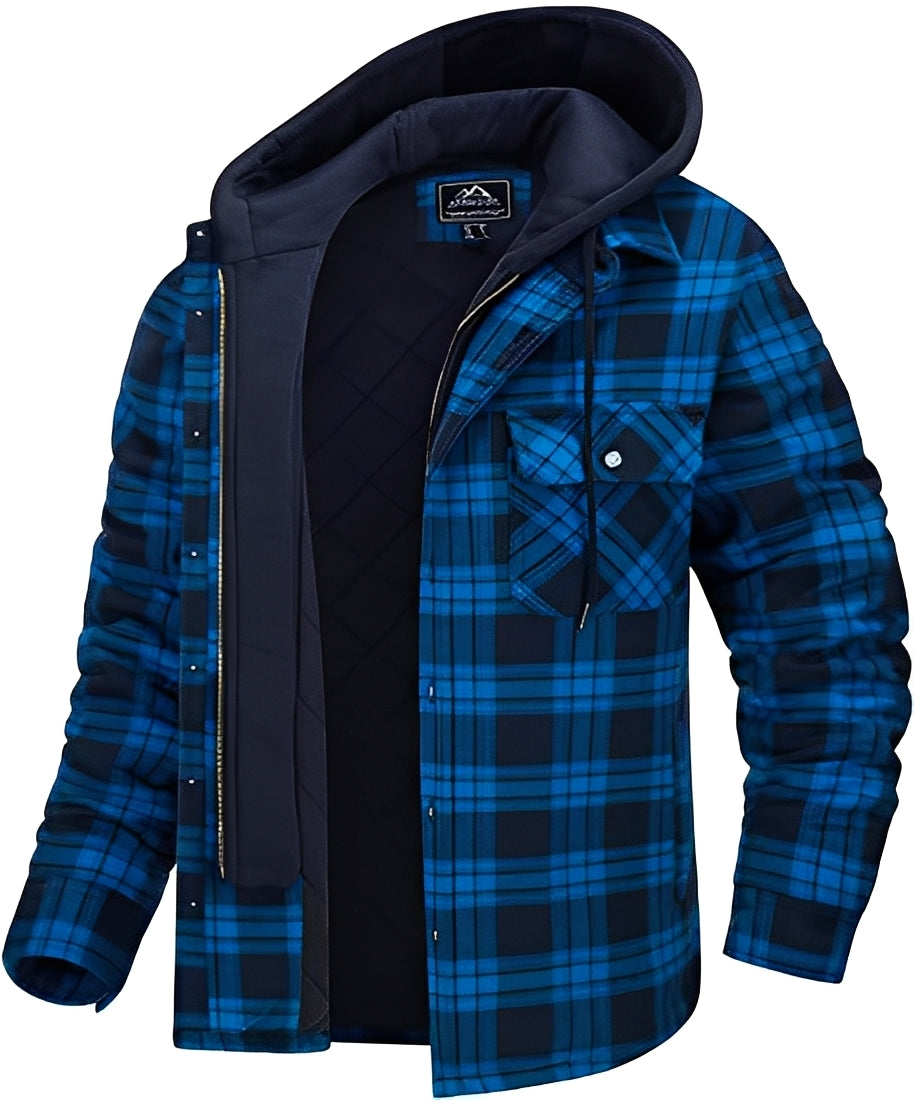 Cole - Bequeme, karierte, dicke Herrenjacke