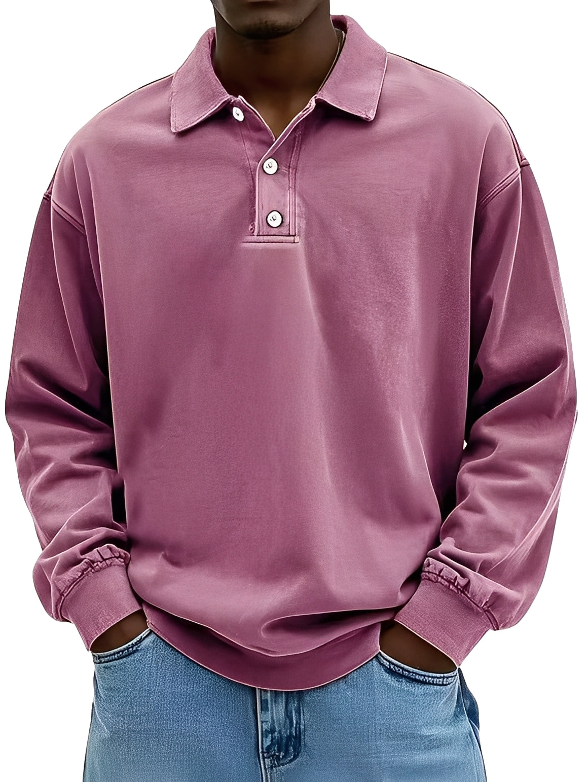 Clayton - Klassisches Langarm-Herren-Poloshirt