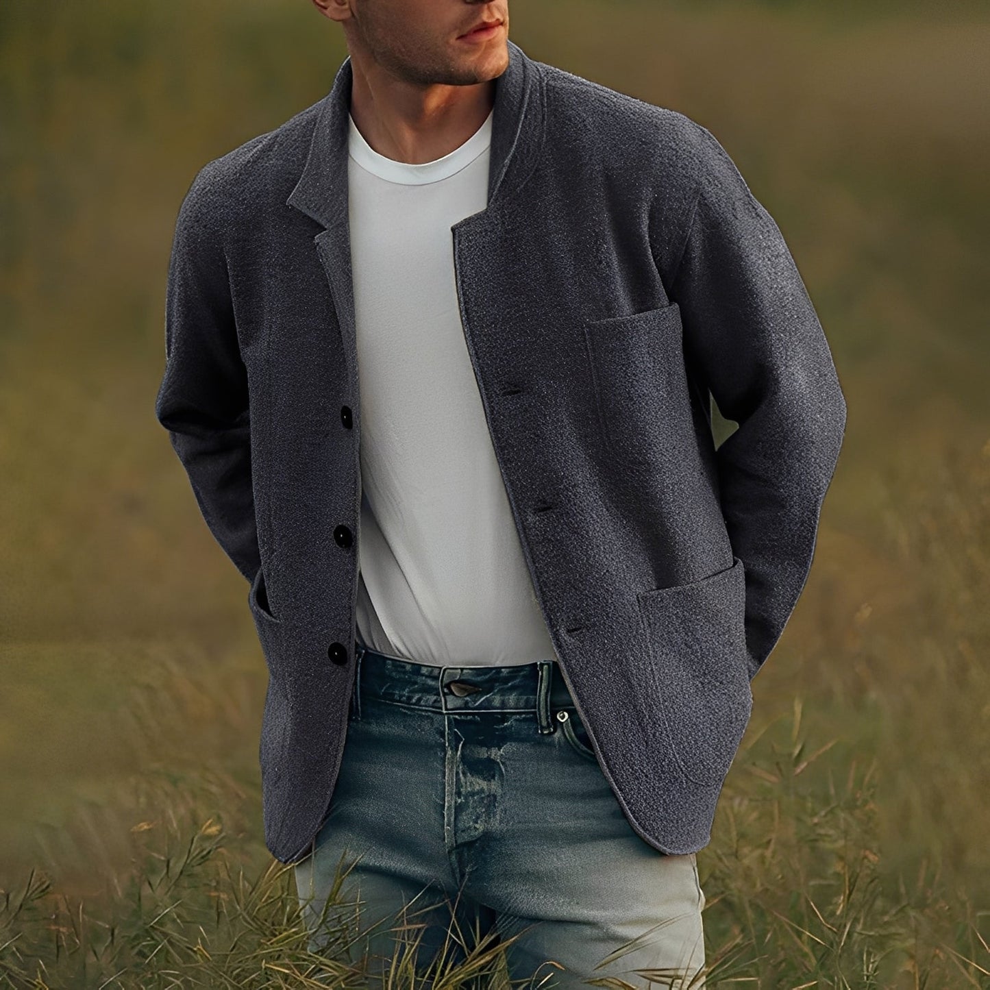 Santiago - Klassische Herrenjacke mit Taschen
