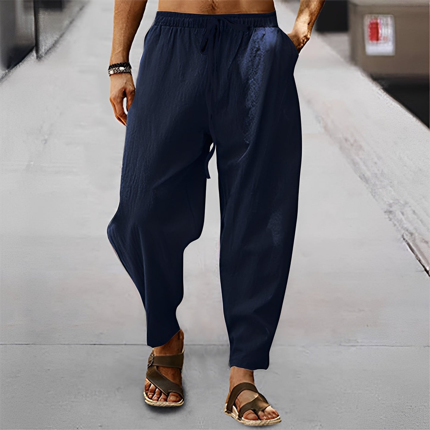 Jaxson - Leichte Strandshorts für Männer aus Leinen