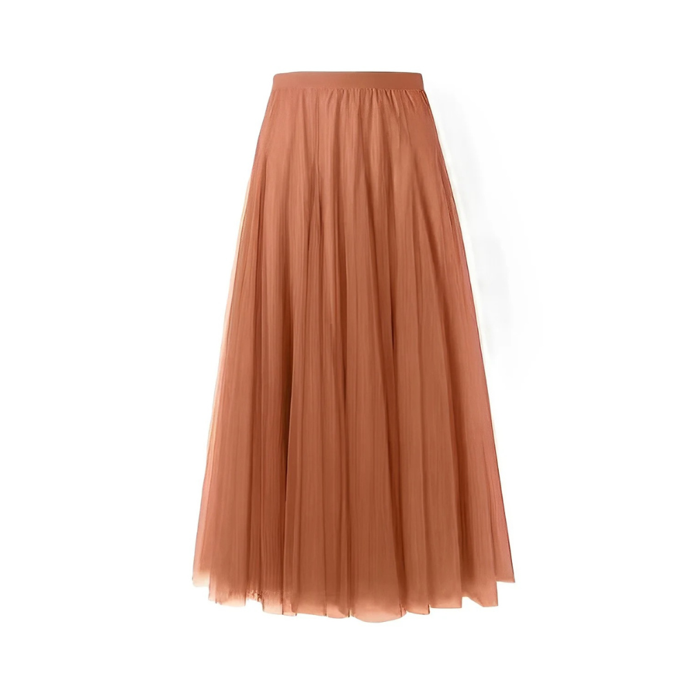 Kelly - Komfortabler Midirock aus plissiertem Mesh für Damen