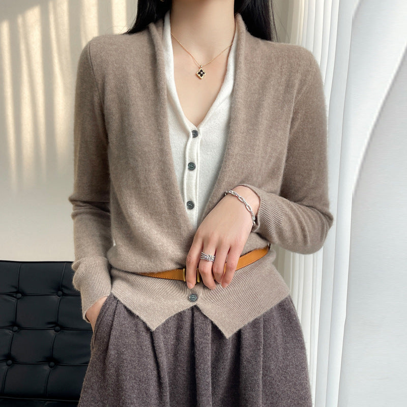 Jayleen - Weites Strickoberteil mit Knöpfen für Damen
