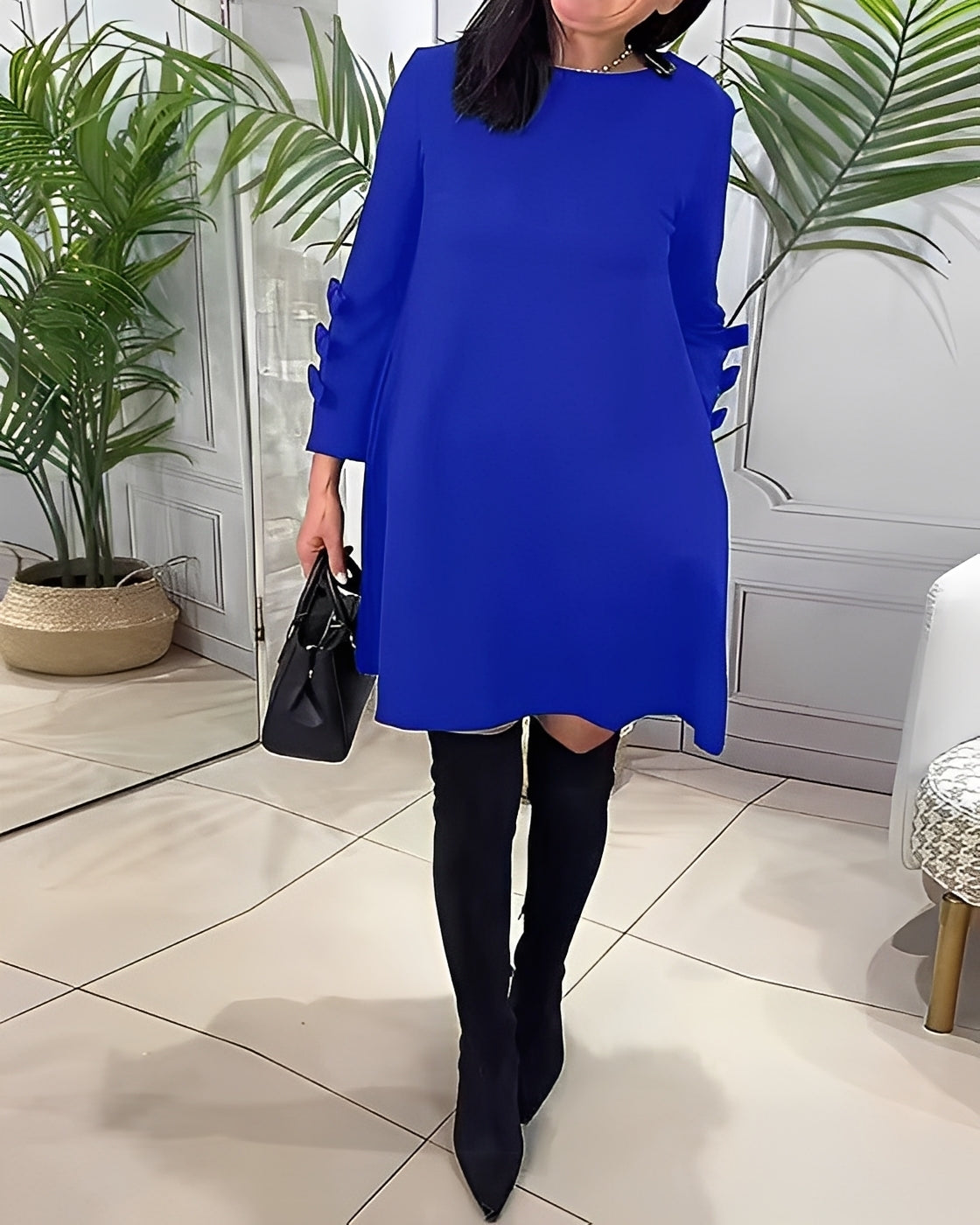 Elenora - Elegantes Kleid mit langen Ärmeln für Frauen