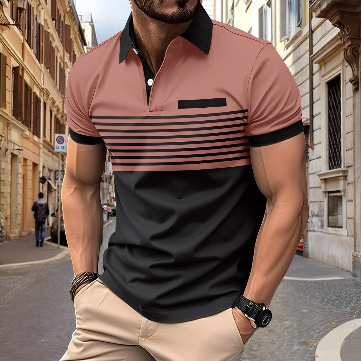 Rayden - Stilvolles Herren-Polo mit Streifen