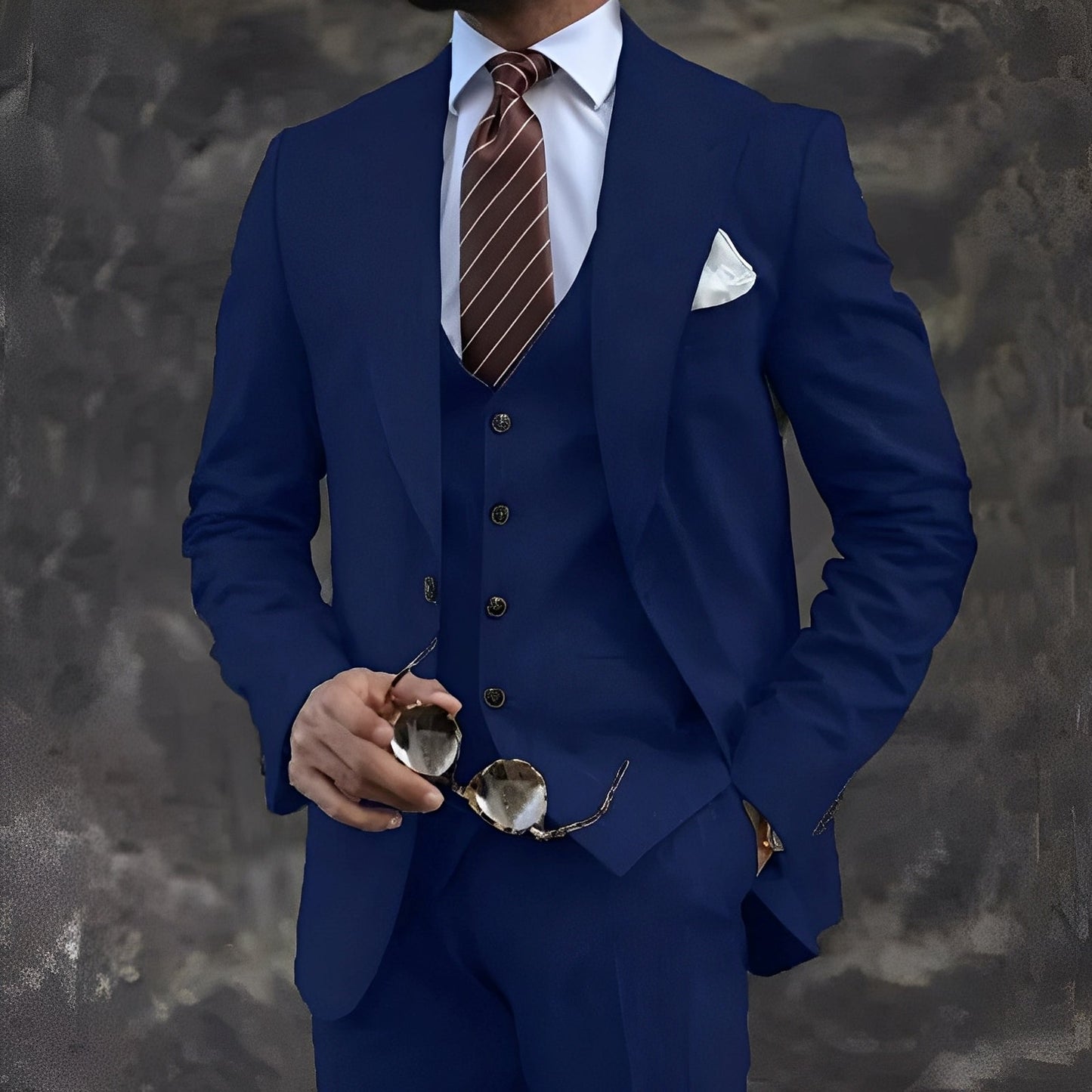 Elwyn - Costume homme confortable et à la mode en trois pièces