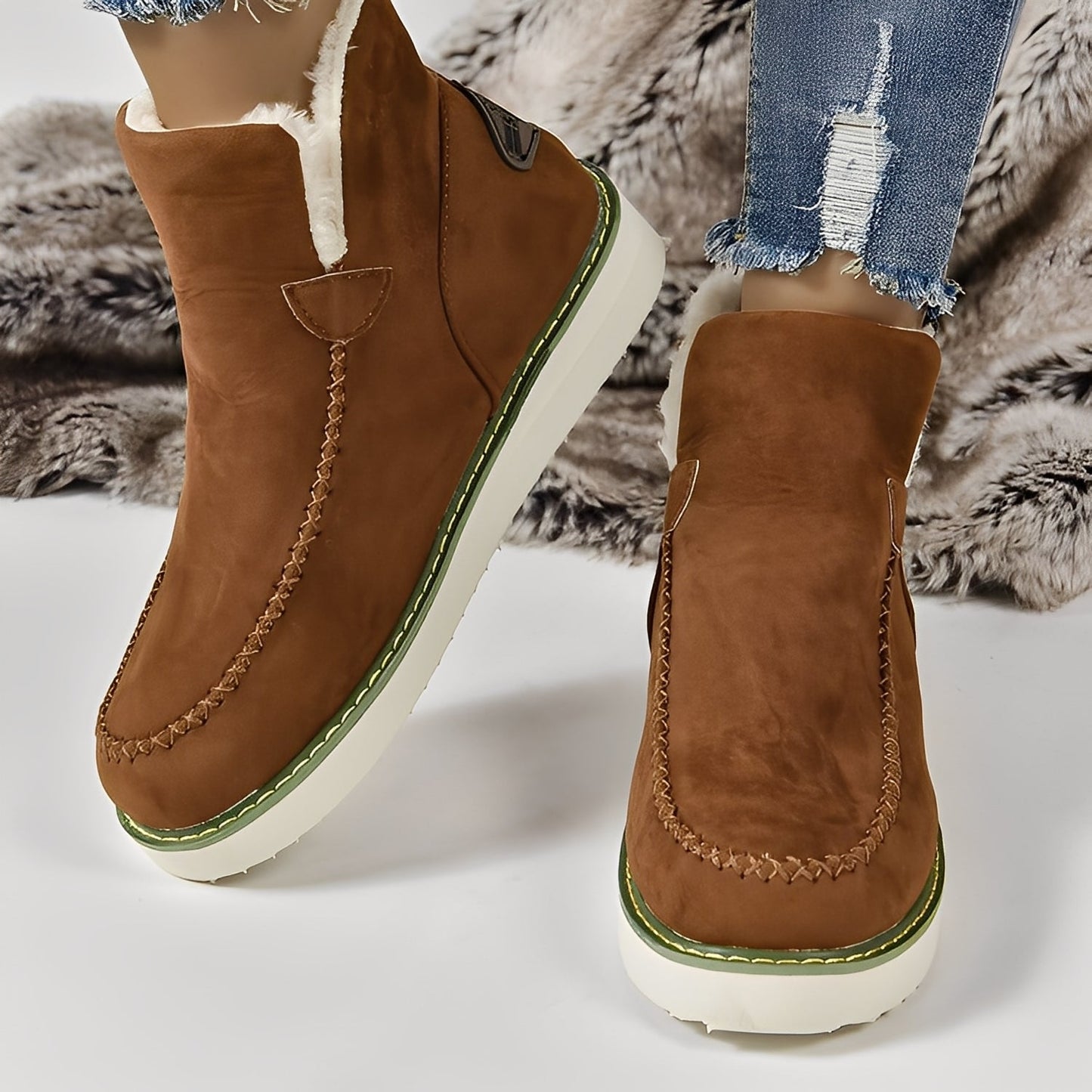 Ashlee - Warme Winterstiefel für Damen mit Keilabsatz