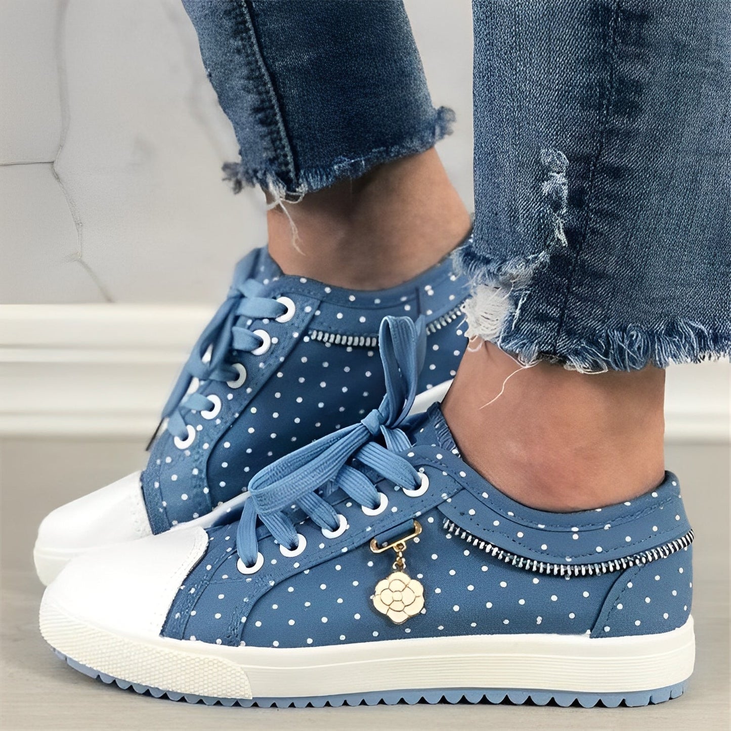 Desiree - Bequeme flache Damen-Sneaker aus Mesh