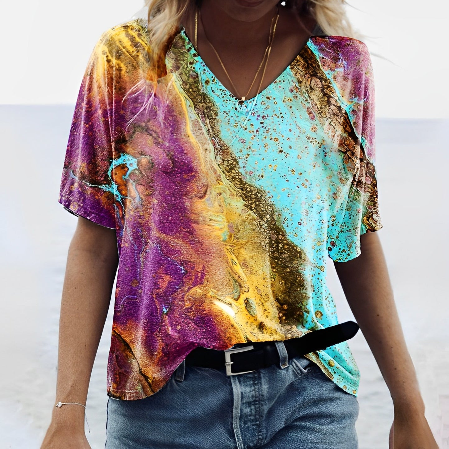 Hadyn - Kreativ bedrucktes Damen-T-Shirt