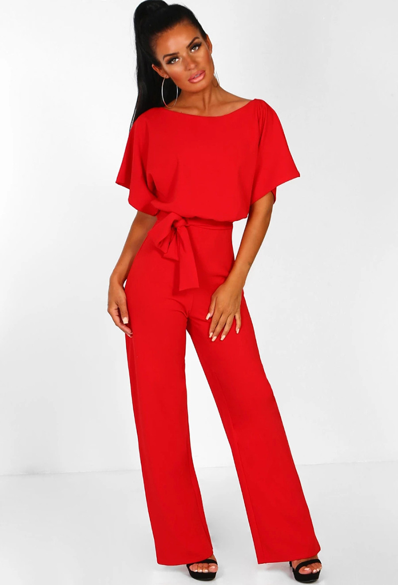 Arline - Schicker Damen-Jumpsuit mit Gürtel zum Binden