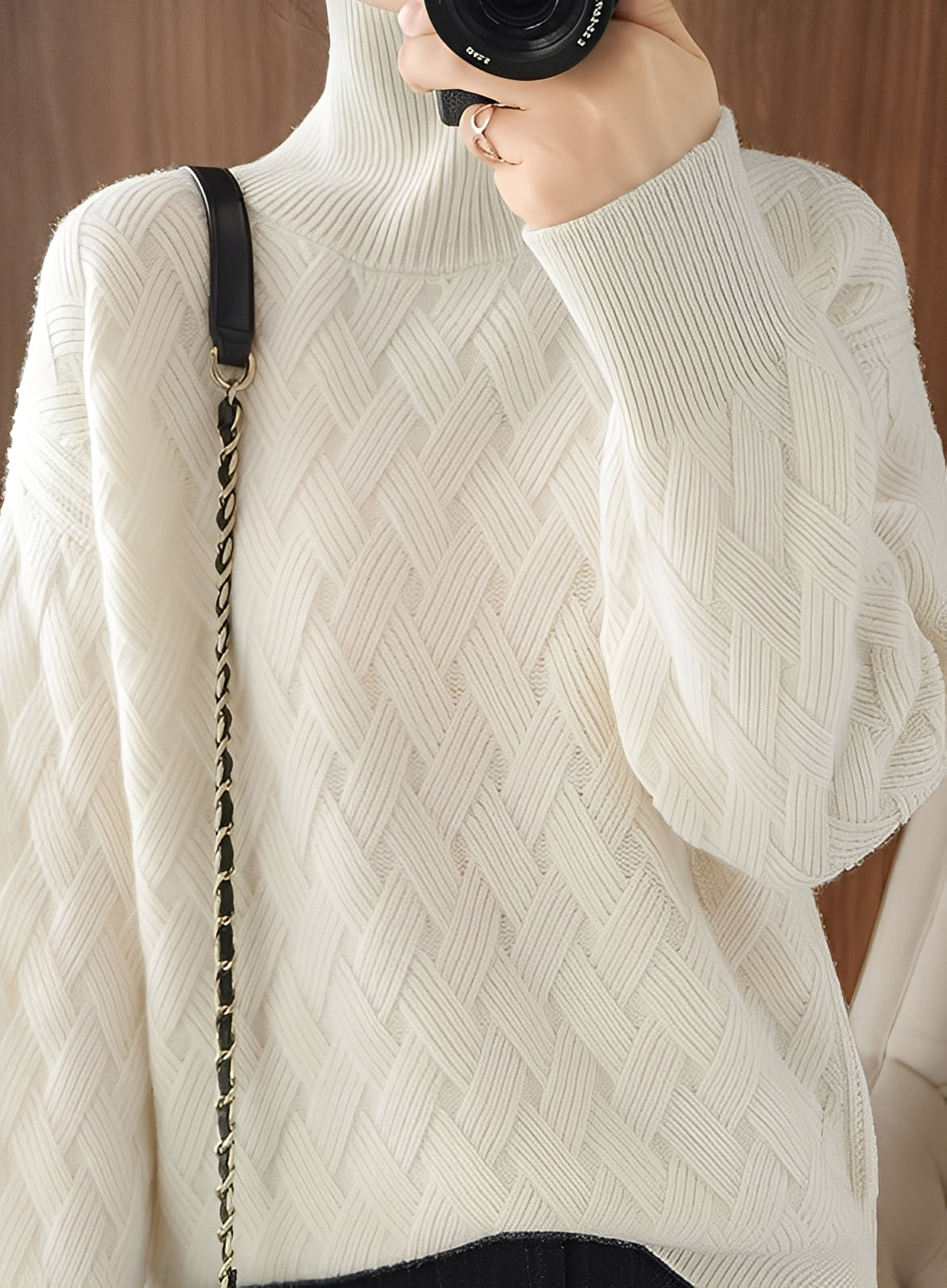 Ryanne - Gemütlicher Damen-Kaschmir-Rollkragenpullover