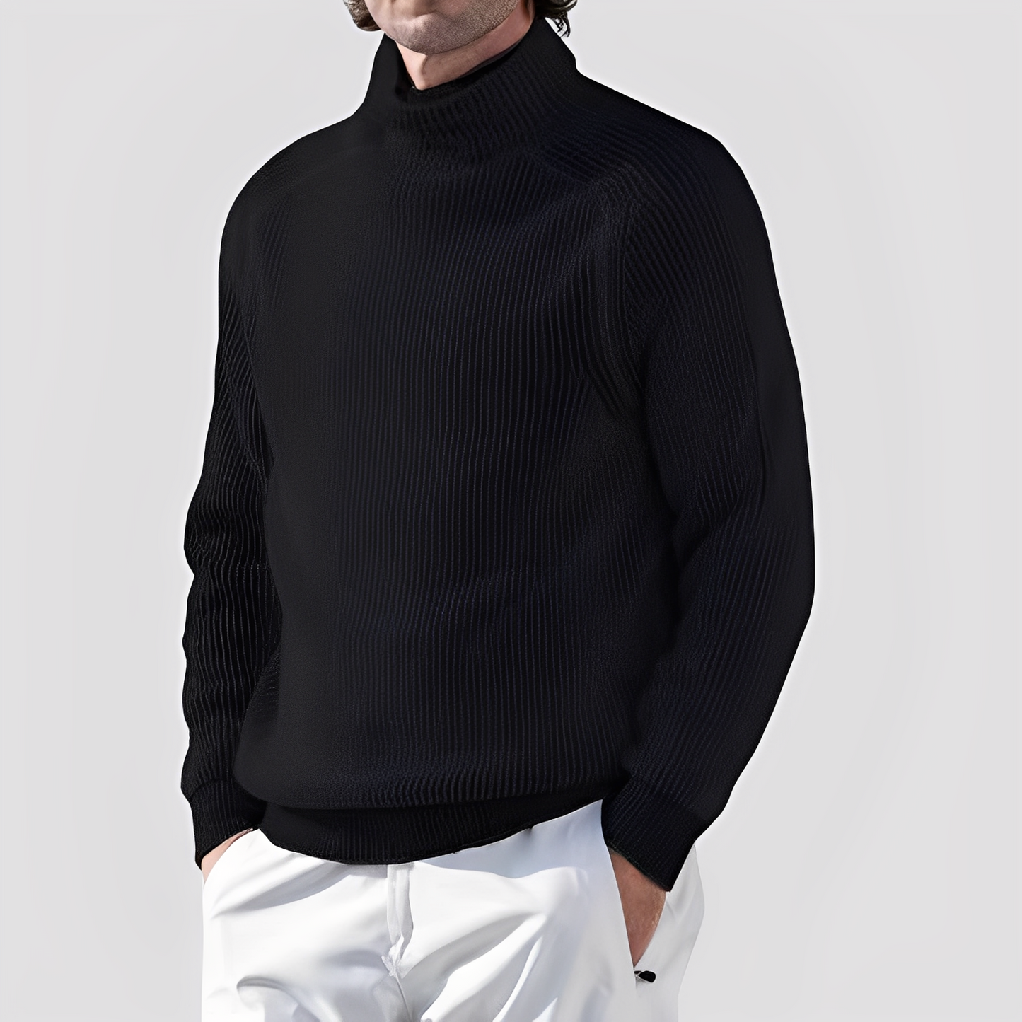 Chadwick - Eleganter, warmer Rollkragenpullover für Herren aus Wolle