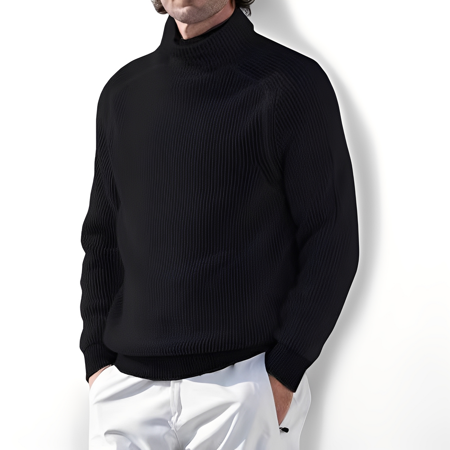 Jarrett - Herrenpullover aus Kaschmir mit hohem Kragen