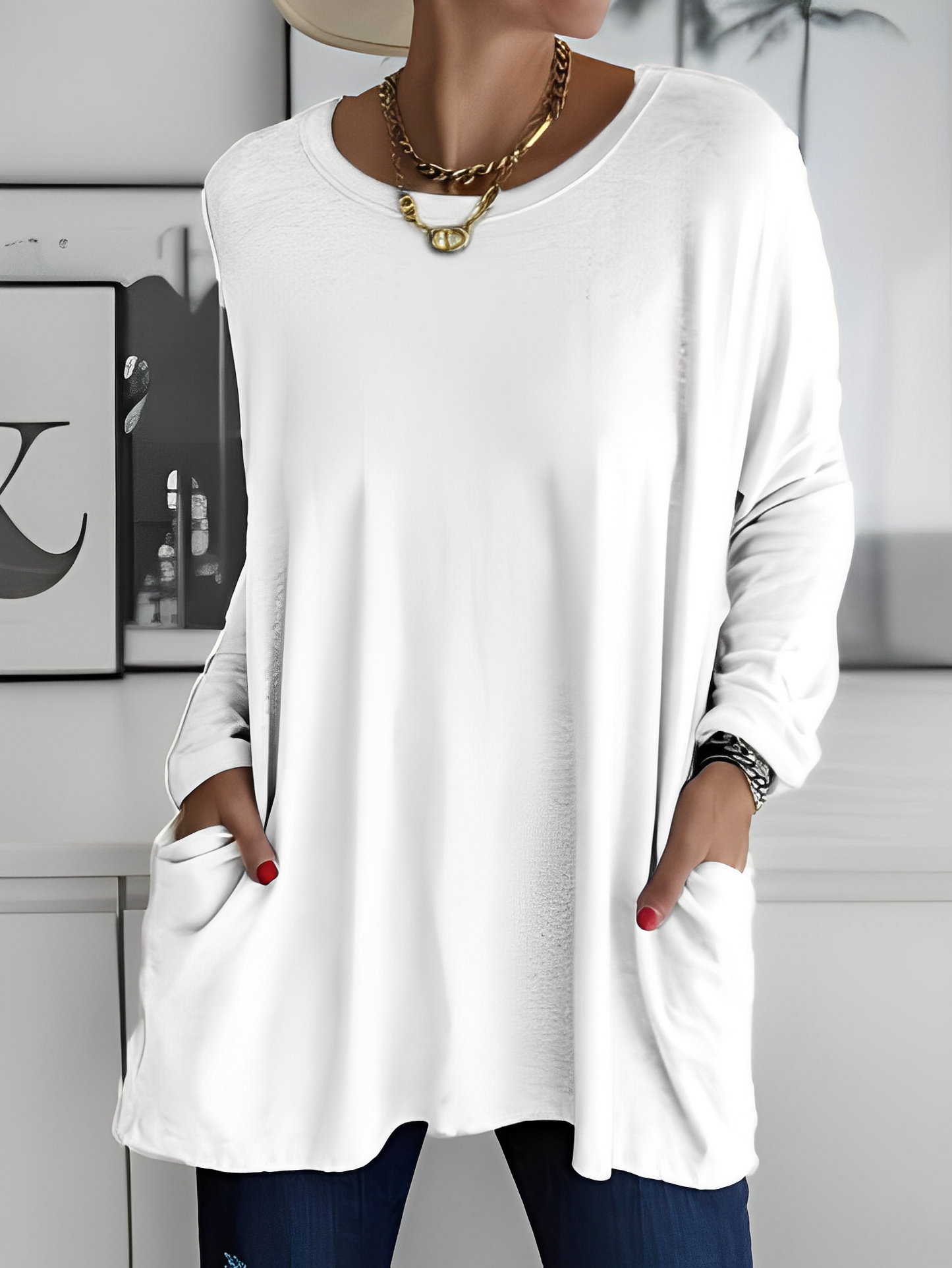 Leola - Komfortabler Damenpullover mit Taschen
