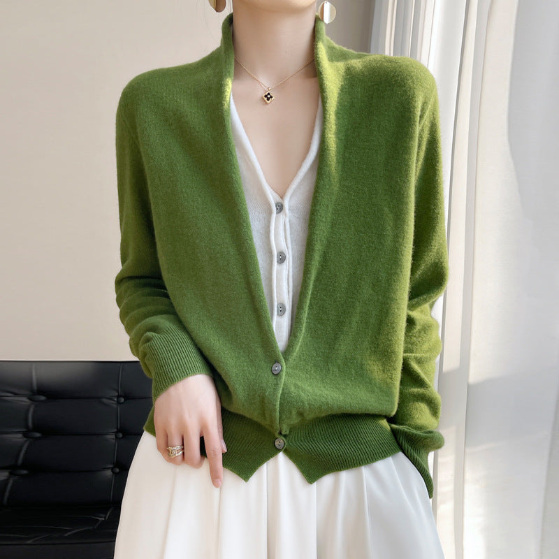 Jayleen - Weites Strickoberteil mit Knöpfen für Damen