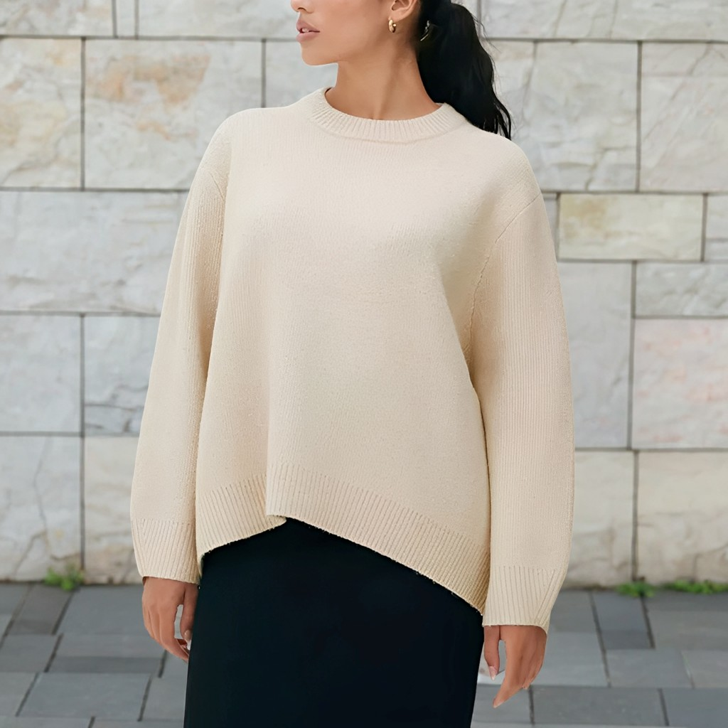 Shanelle - Klassischer Damenpullover mit rundem Ausschnitt