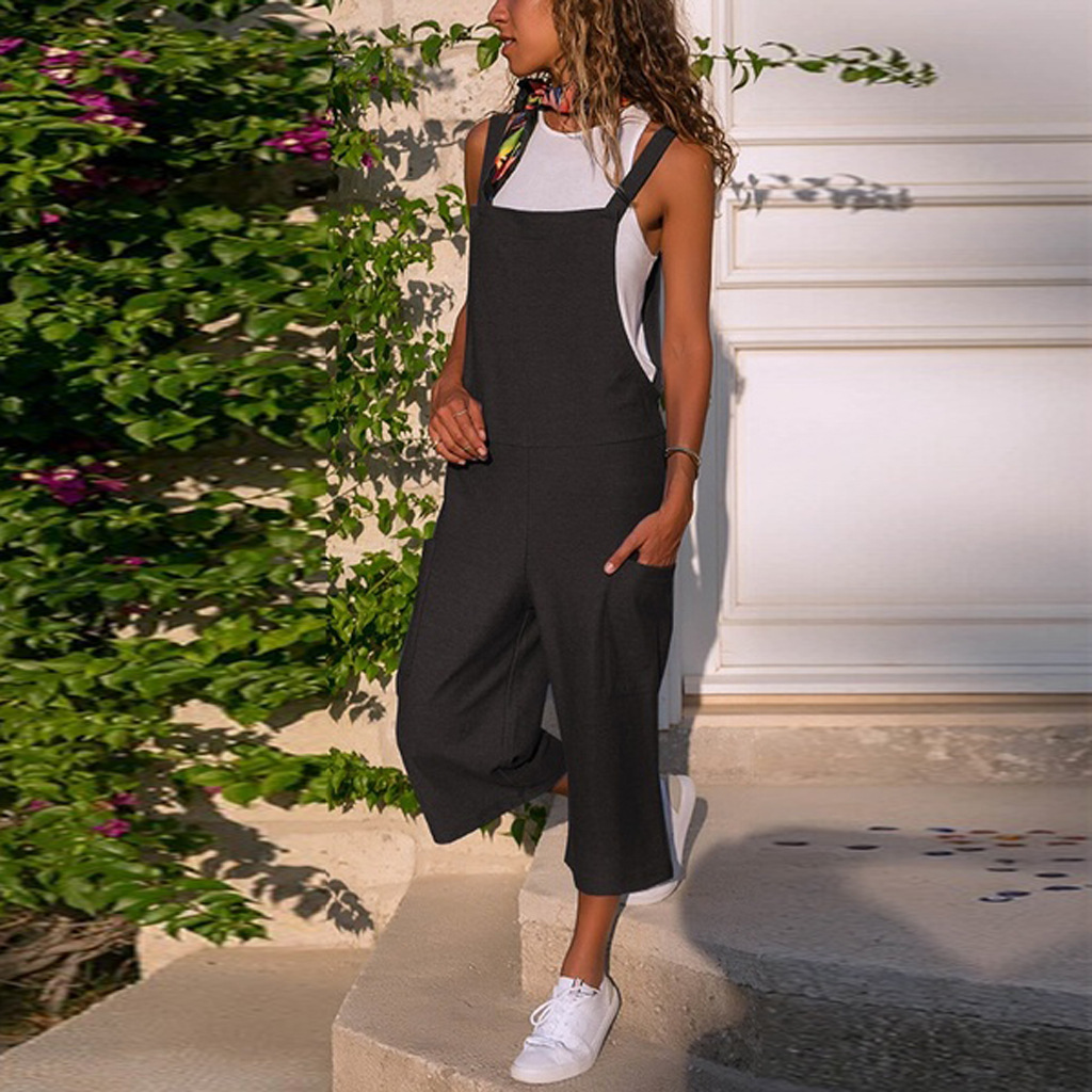 Sela - Lockere Damen-Latzhose aus Leinen