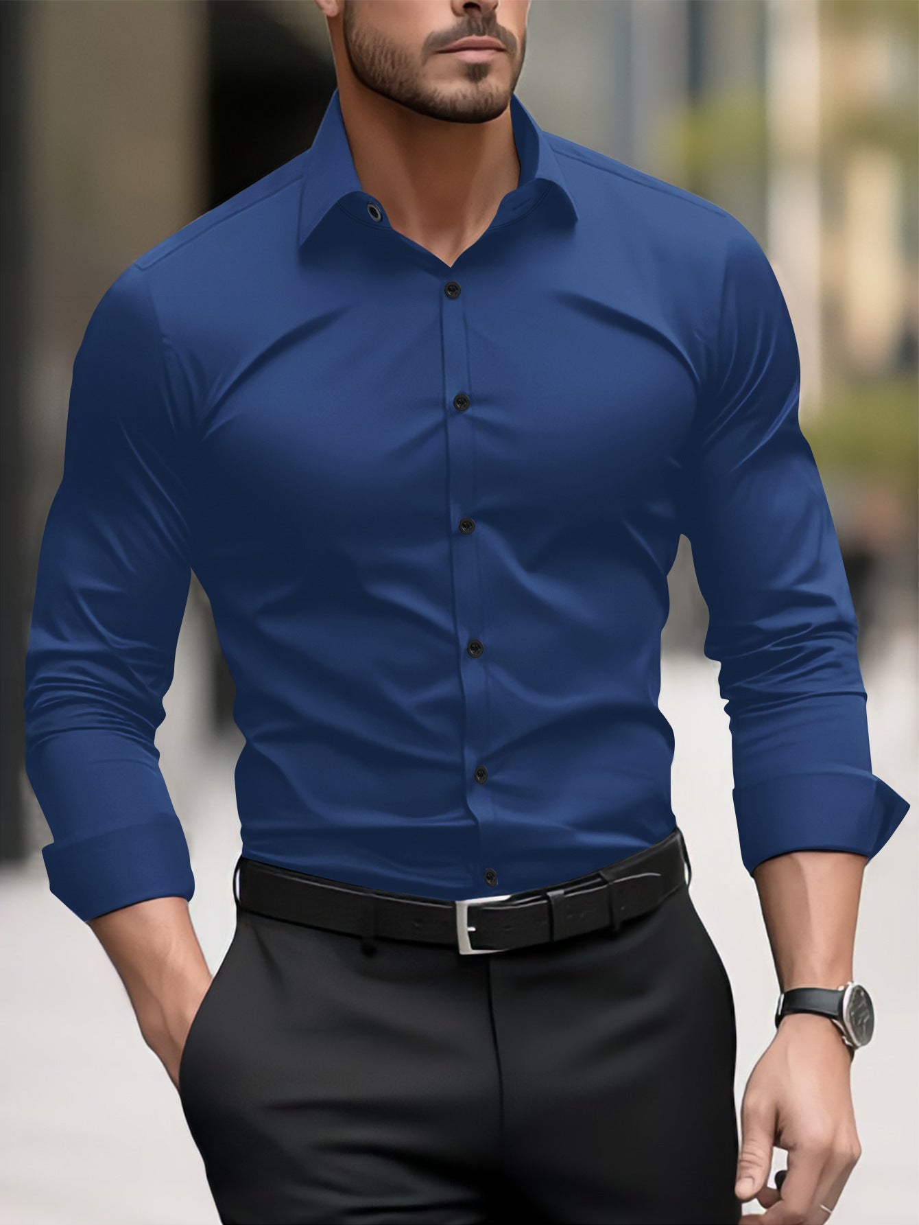 Thomas - Freizeit-Herrenshirt mit Kragen