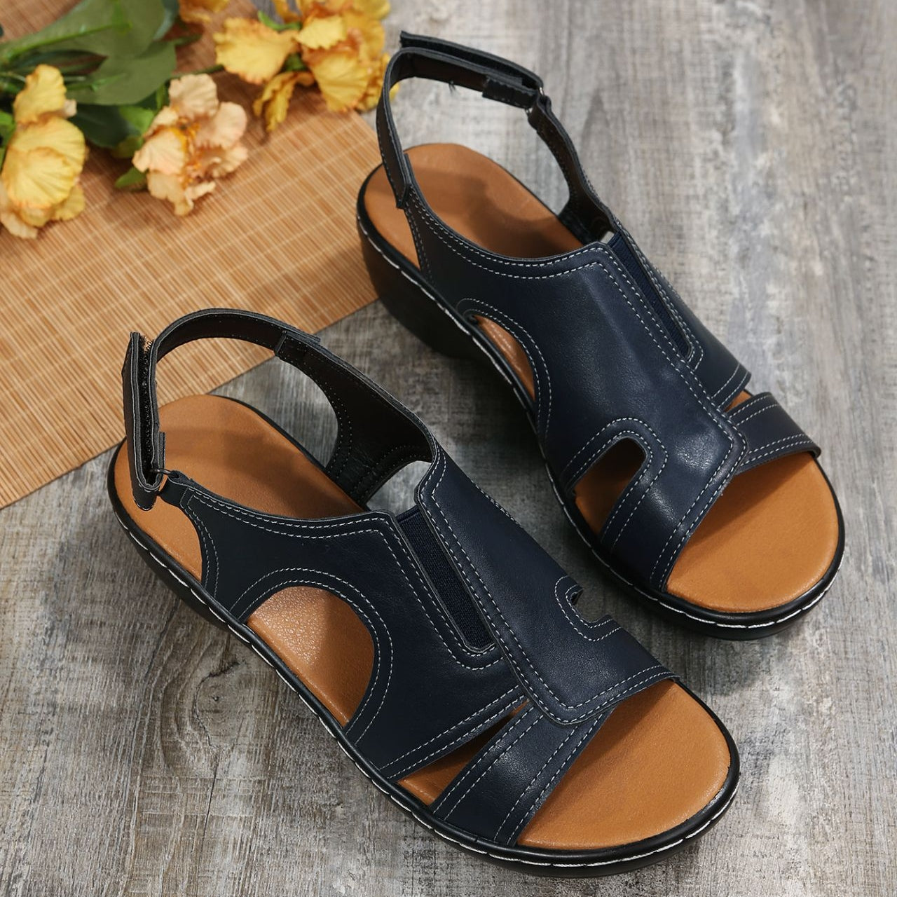 Duana - Bequeme Damen-Sandalen mit Luftpolster-Absatz