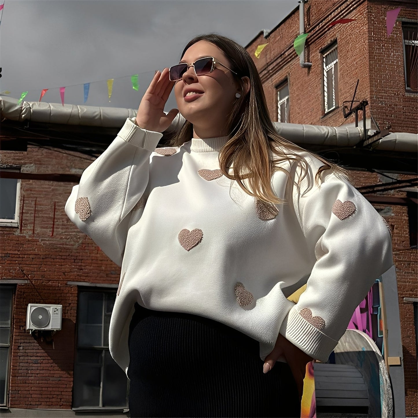 Marsha - Bequemer Damenpullover mit Muster