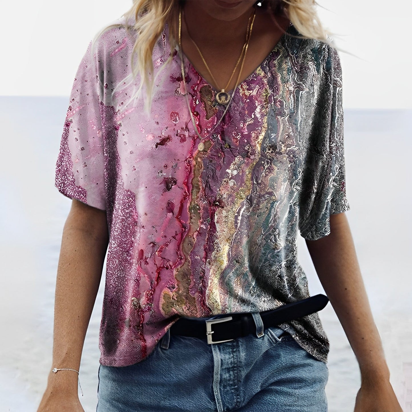 Hadyn - Kreativ bedrucktes Damen-T-Shirt