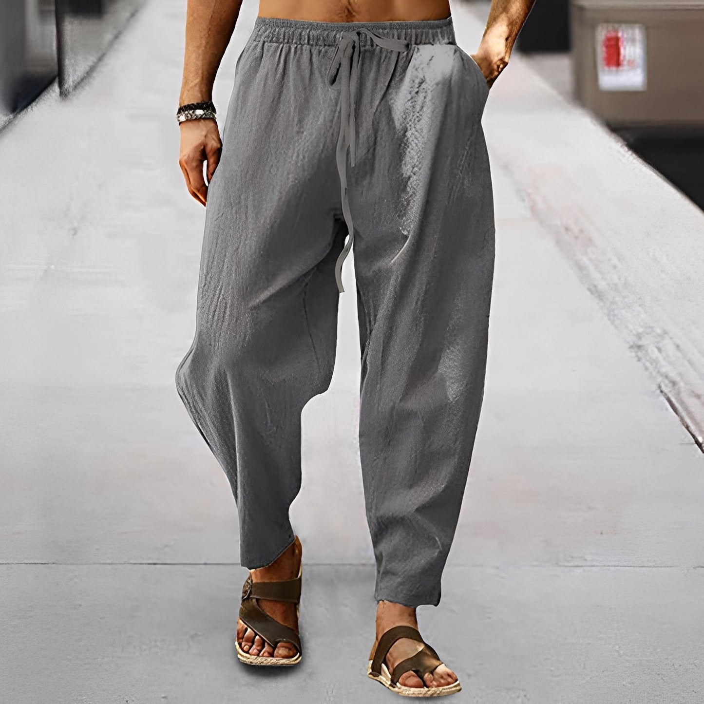 Jaxson - Leichte Strandshorts für Männer aus Leinen