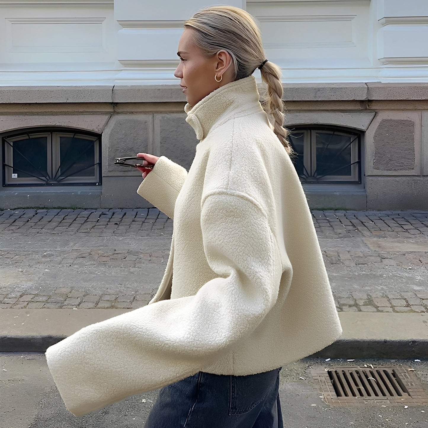 Shania - Manteau polaire oversize large et à la mode pour femmes