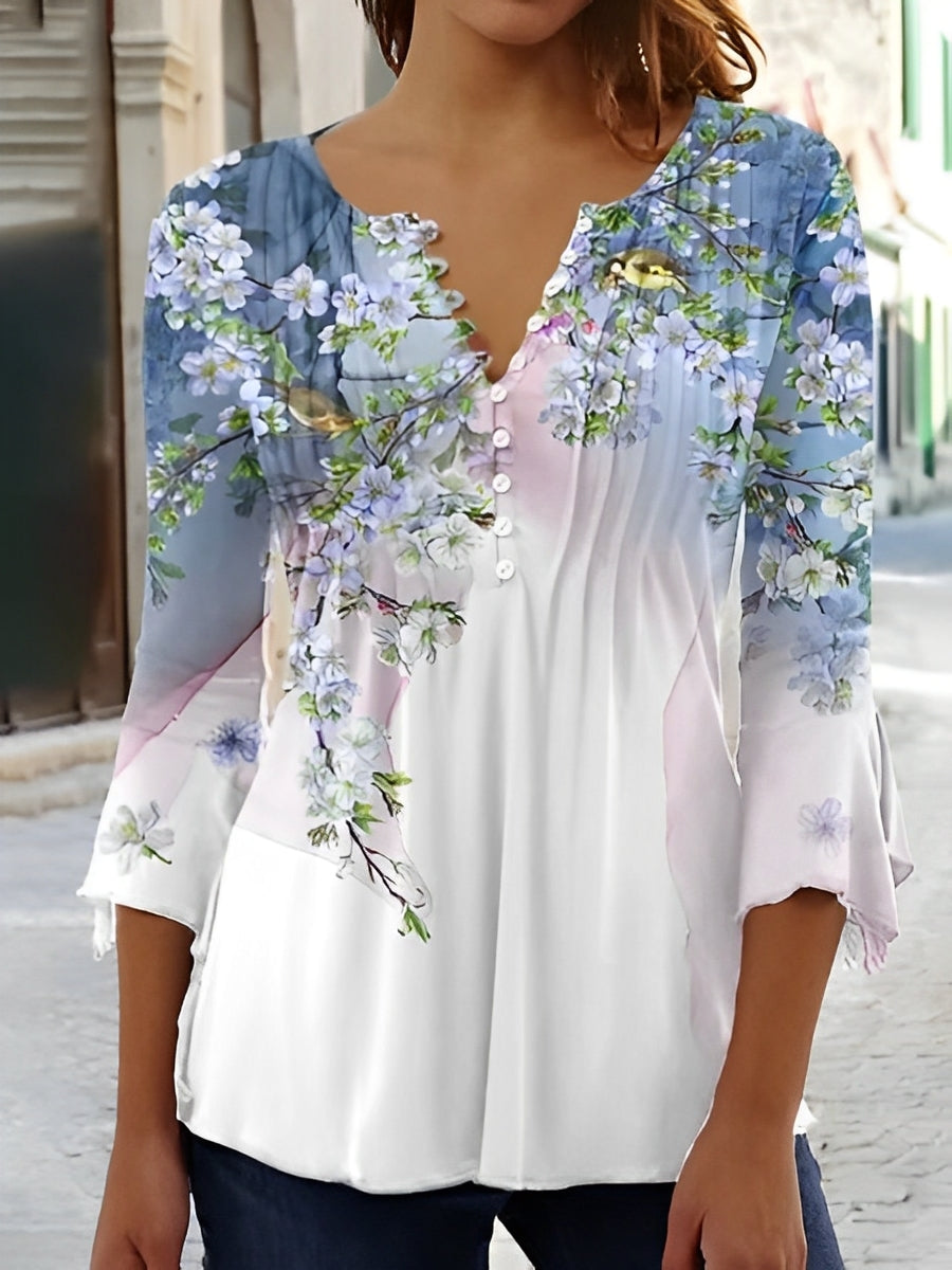 Eloise - Schickes Damenoberteil mit Blumendesign