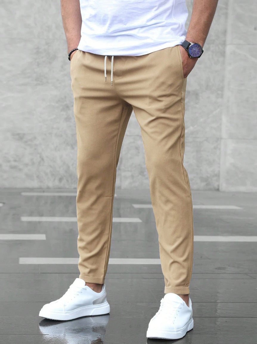 Allan - Bequeme Stretchhose für Herren mit Kordelzug, schmaler Schnitt