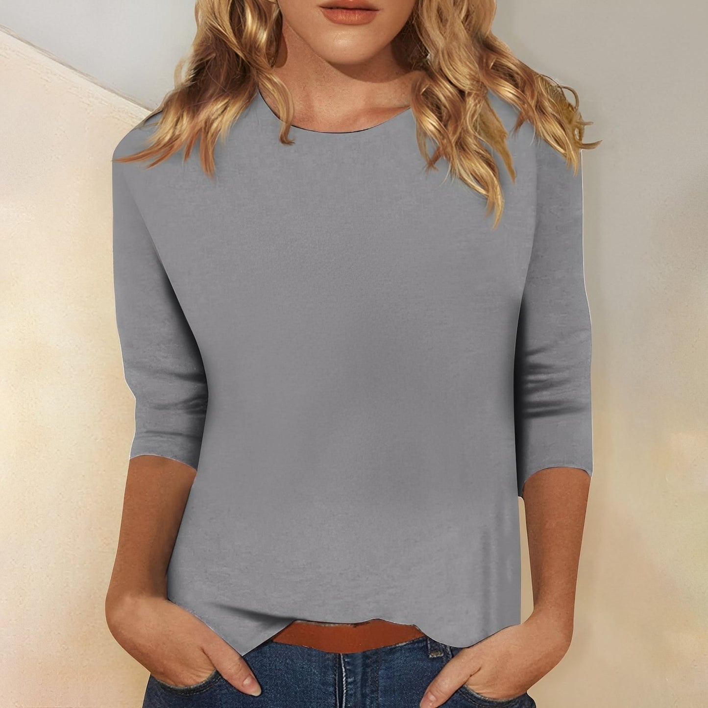 Louisa - Lockeres, schlichtes Langarmshirt für Damen