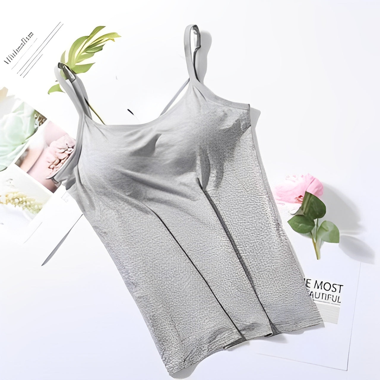 Elfrieda - Luftiges, angenehmes Top mit integriertem BH für Damen