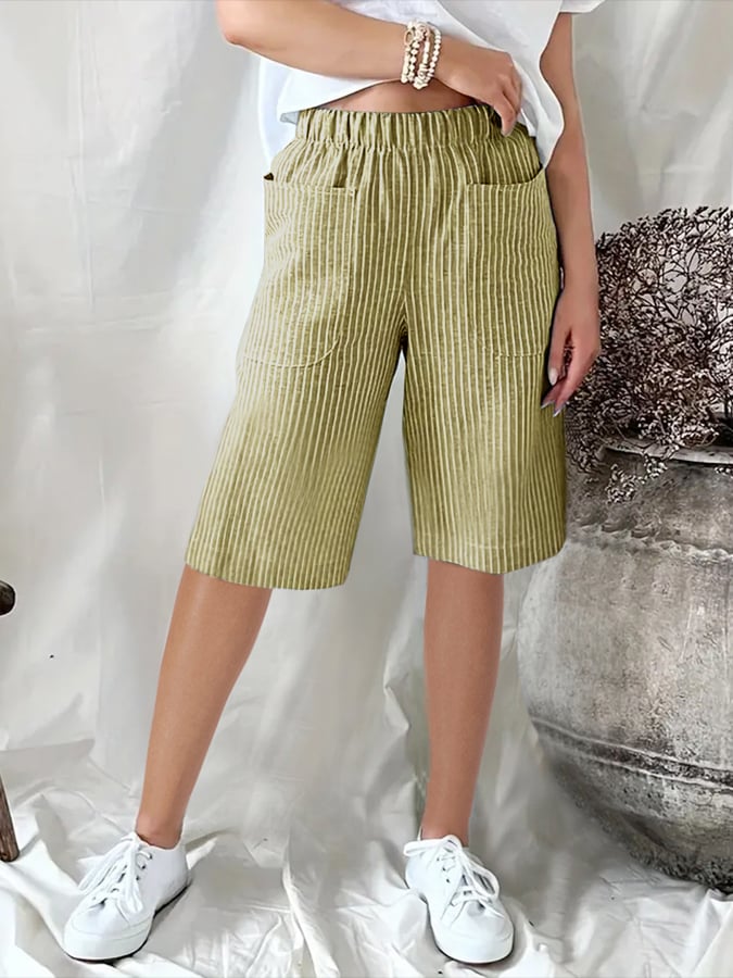 Rena - Bequeme gestreifte Strandshorts für Frauen