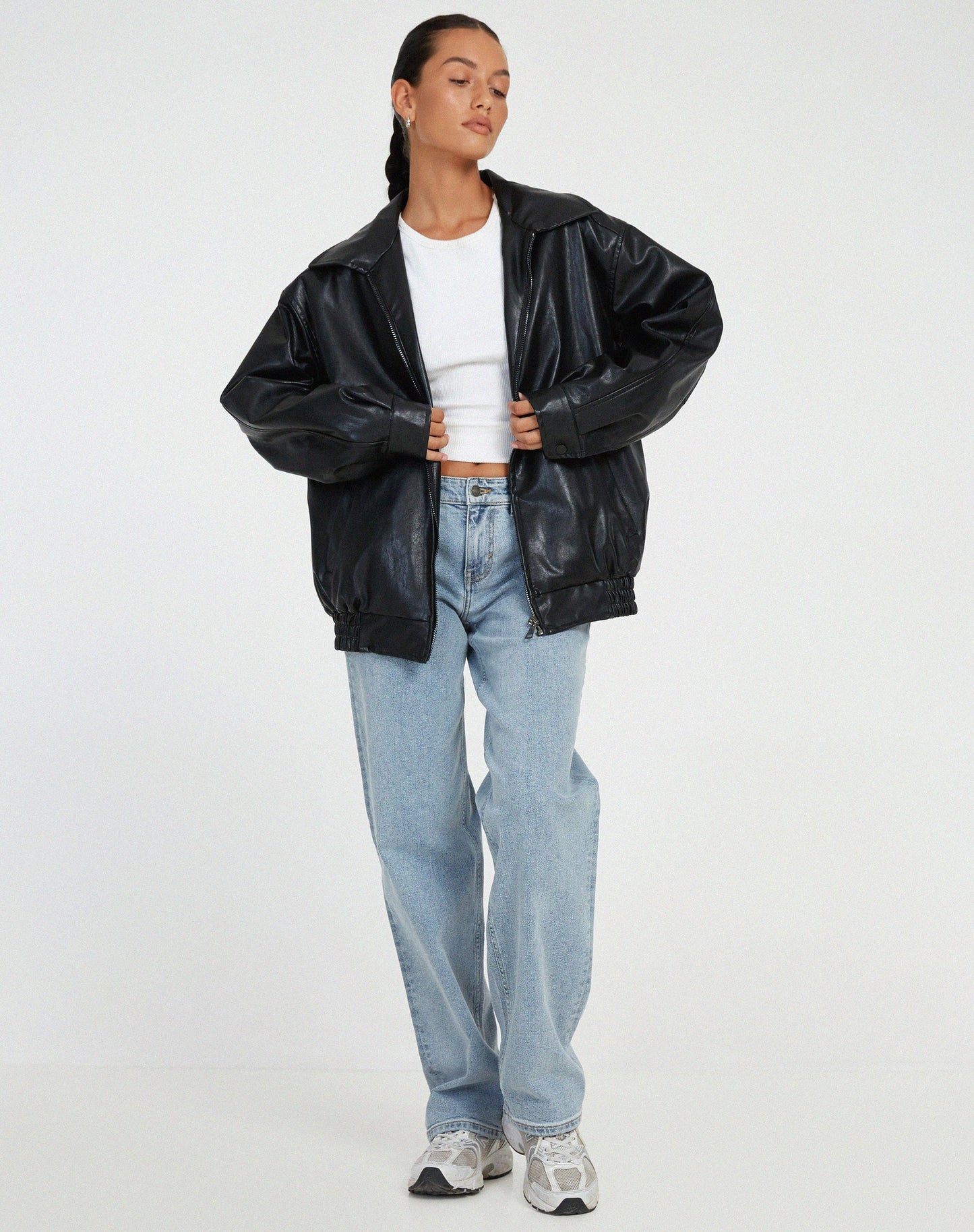 Ariane – Damenlederjacke im großen Stil
