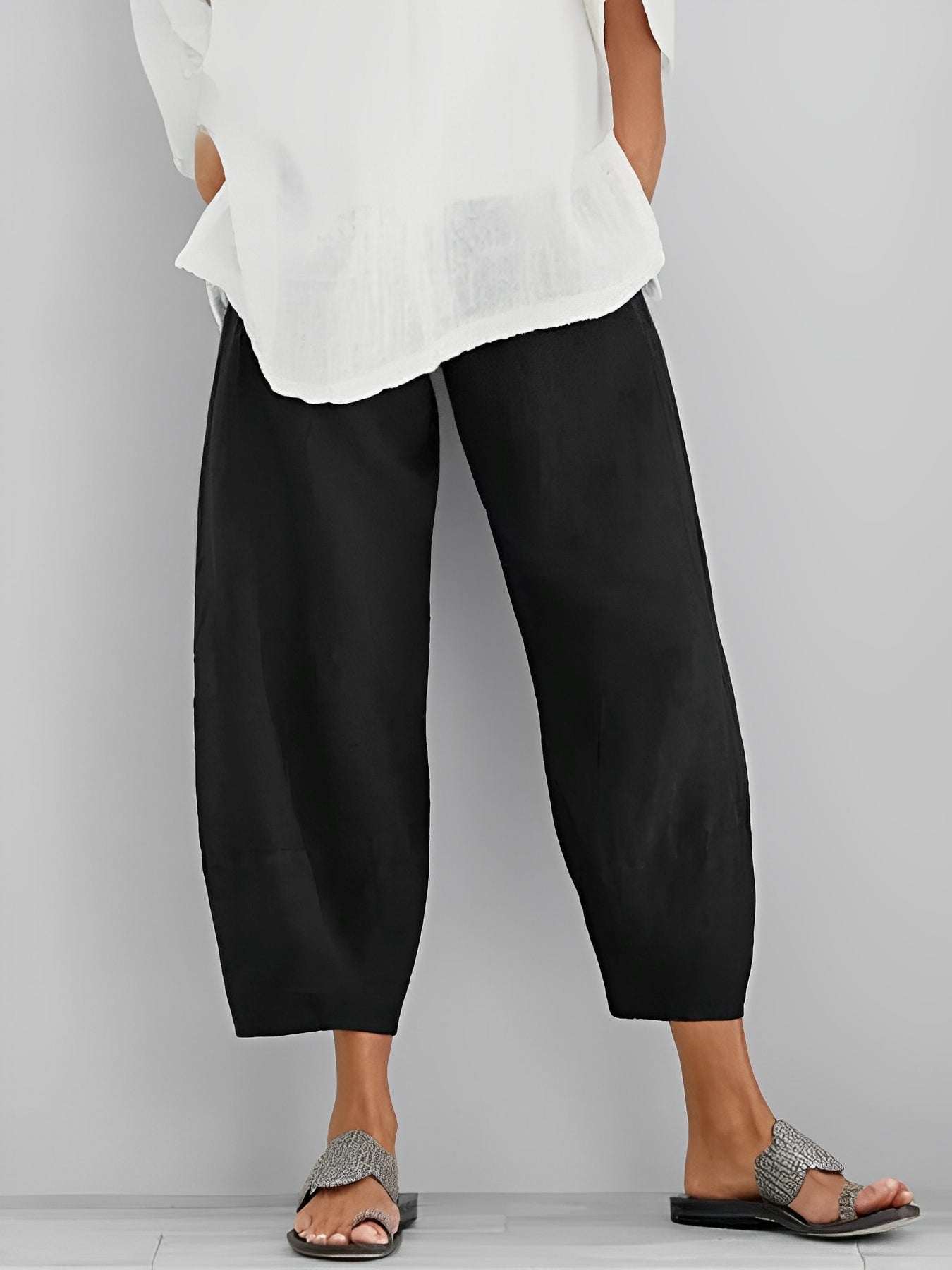 Alethea - Bequeme Leinenhose im lockeren Schnitt