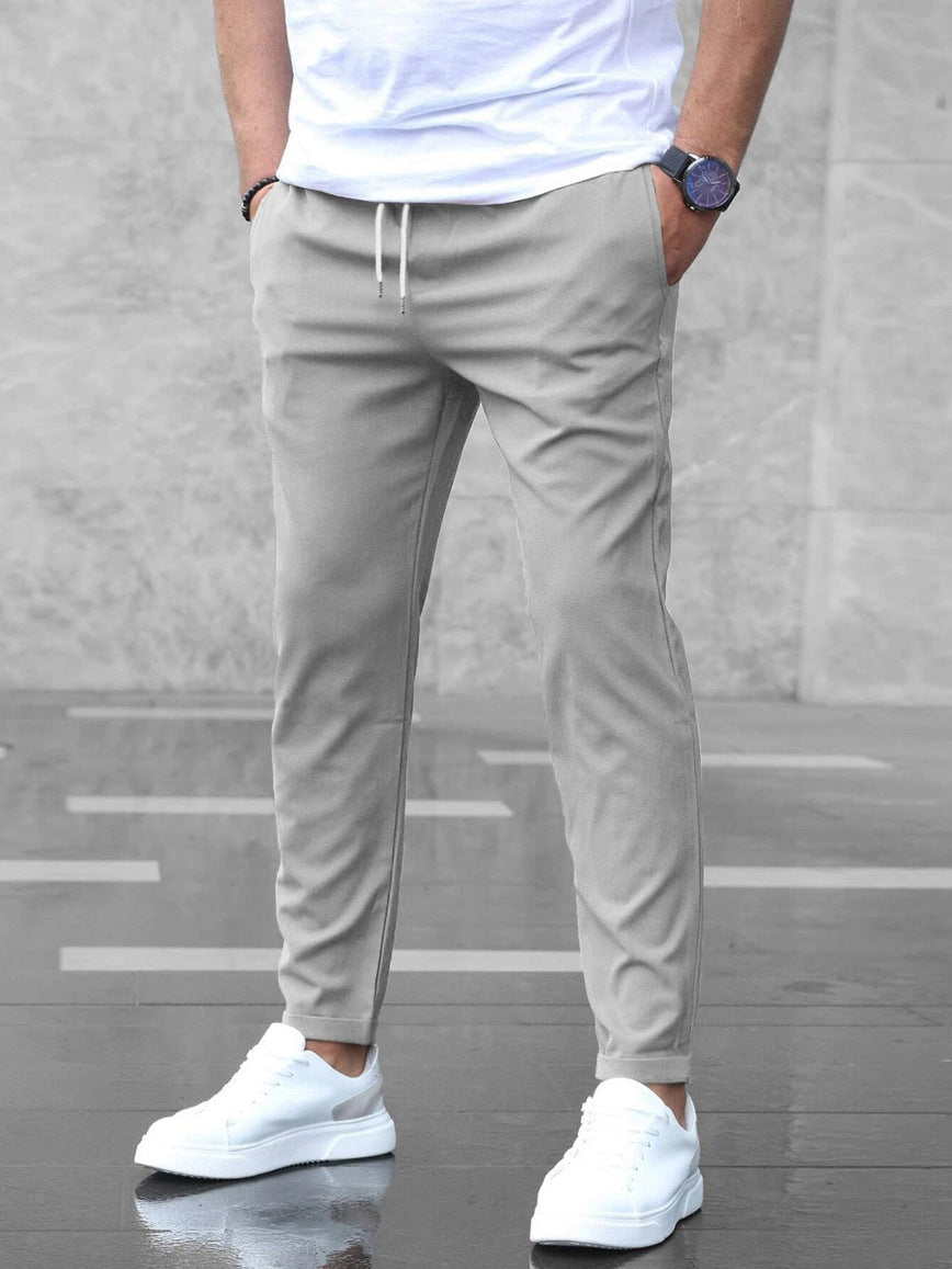 Allan - Bequeme Stretchhose für Herren mit Kordelzug, schmaler Schnitt
