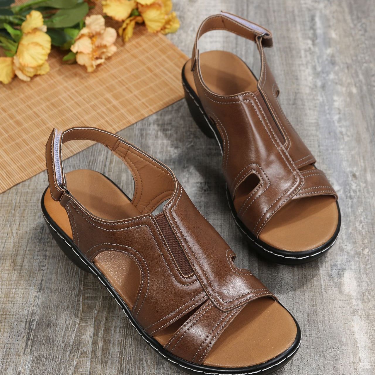 Duana - Bequeme Damen-Sandalen mit Luftpolster-Absatz
