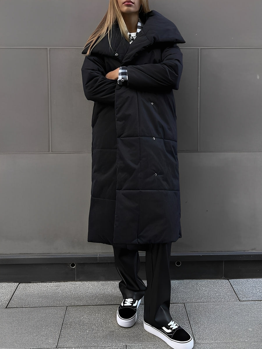 Adaline - długa, ciepła, pikowana kurtka damska