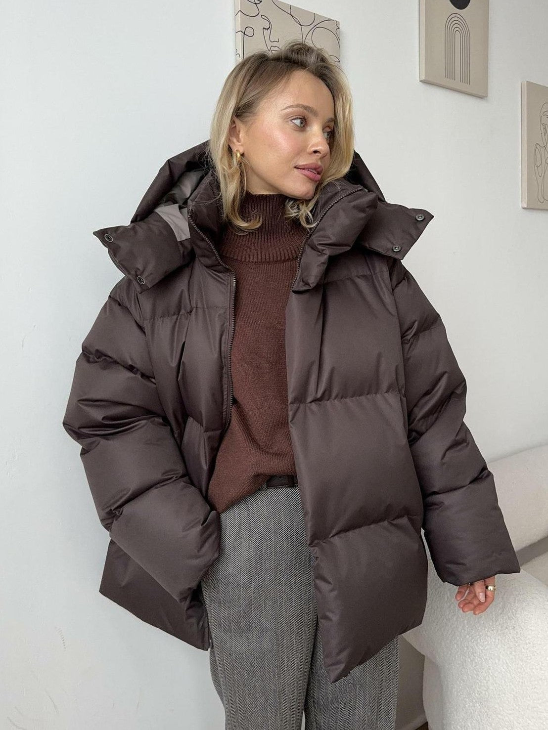 Louisa - Kapuzen-Kurzjacke mit Futter